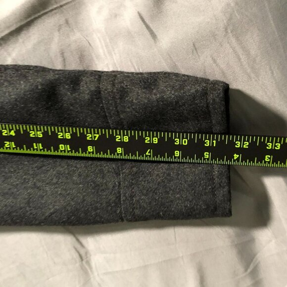 American Eagle Outfitters Mens Peacoat XL Double Breasted Plaid Quilted Gray - Picture 8 of 16